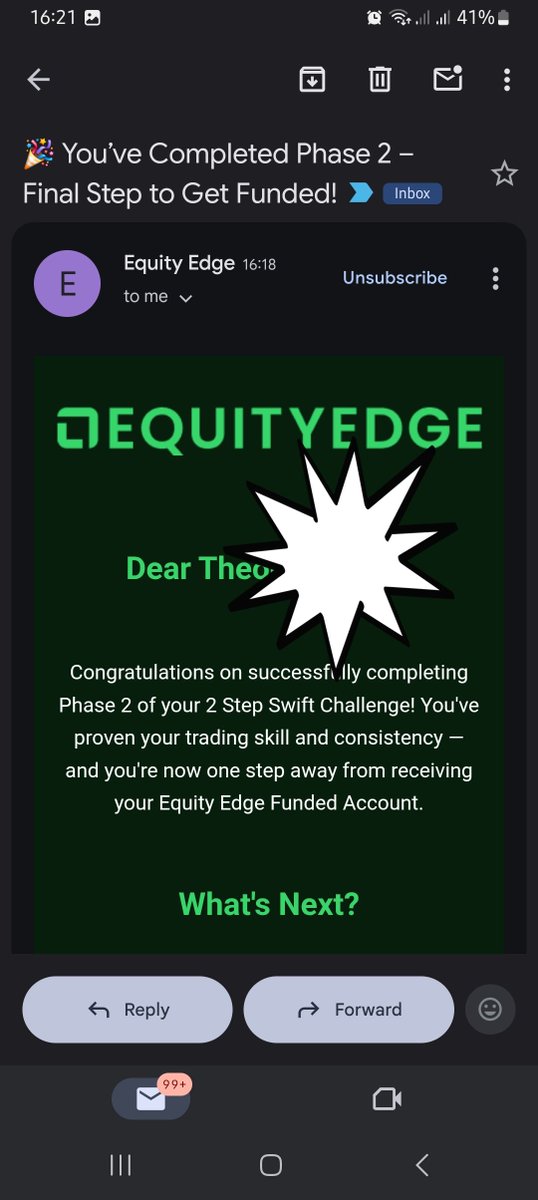 TheoFX_PNG's tweet photo. Just passed phase 2🎉🎊

Now patiently waiting for my funded account🙏

@EquityEdgeUK https://t.co/av8Ekc6xe3