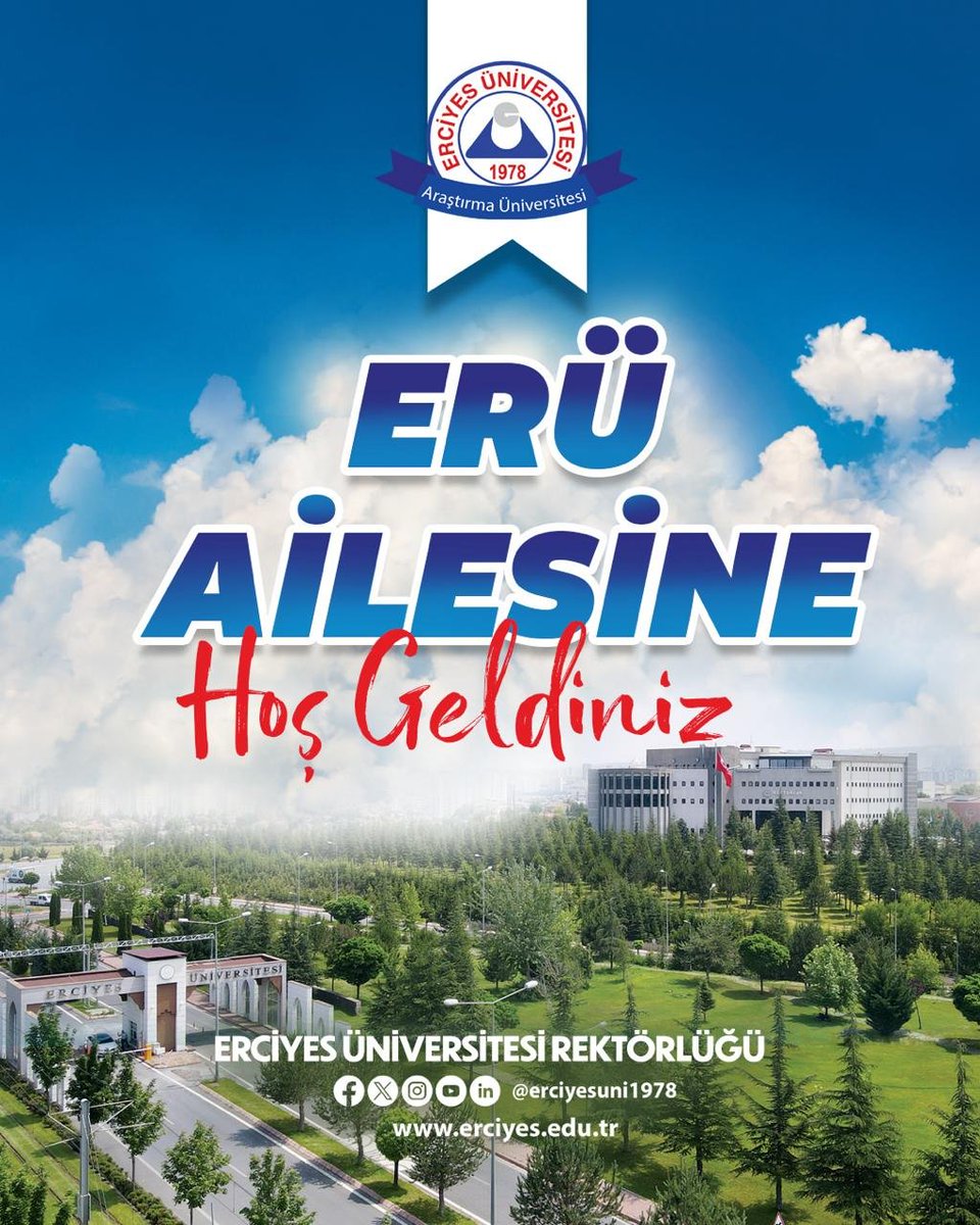 ProfFatihAltun's tweet photo. 2026-2027 Akademik Yılı’nın öğrencilerimiz ile akademik ve idari personelimiz için başarılı ve güzel bir yıl olmasını diliyorum.

Yeni akademik yıl hepimize hayırlı olsun, Erciyes Üniversitesi ailesine hoş geldiniz! https://t.co/qWJpiG1MdA