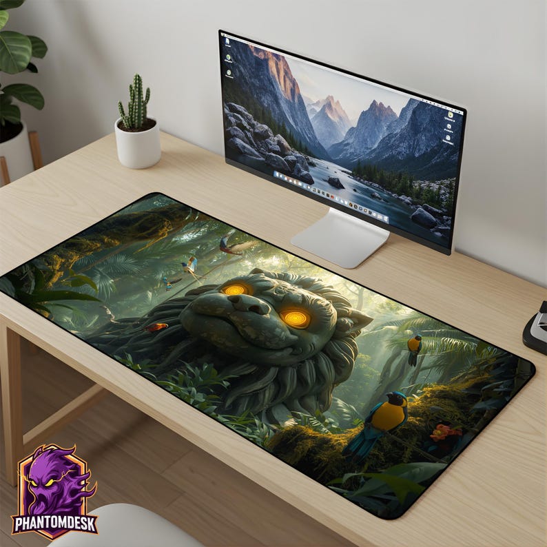 Phantom__Desk's tweet photo. 🌿🦁 Ancient power. Wild nature. One epic desk mat.

Meet the Ancient Guardian XL Desk Mat, a mystical jungle scene featuring a powerful stone lion surrounded by lush foliage and vibrant wildlife.✨

🛒 Shop on Etsy!
https://t.co/r8WeE22xX9

#DeskMat #GamingSetup #FantasyArt https://t.co/jd1QHrbvWz