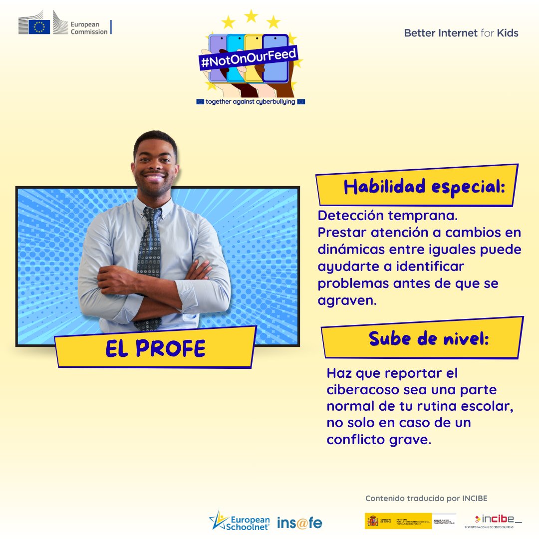 is4k's tweet photo. En una #VueltaAlColeCibersegura y SIEMPRE todos tenemos un papel que desempeñar contra el #ciberacoso 🛡️, ¿y tú quién eres? 

👉Descubre la campaña #NotOnOurFeed de @Insafenetwork @eu_schoolnet 

https://t.co/fVxBfgW7rP https://t.co/PLcZIiguDq