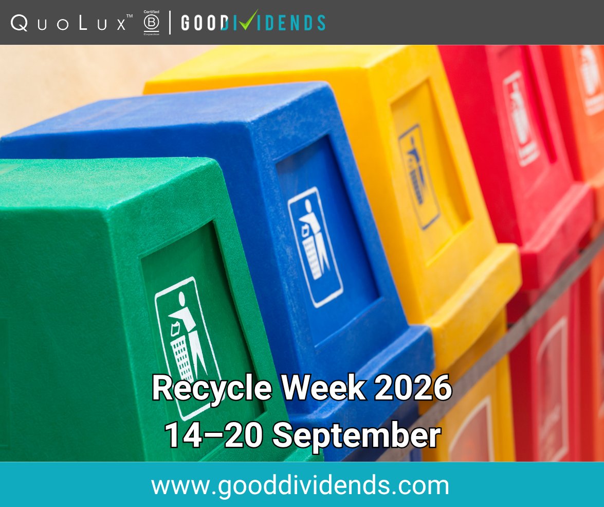 gooddividends's tweet photo. Small actions add up! This #RecycleWeek2026, take a fresh look at what you throw away. Could it be reused, repaired or recycled instead?

Every item we keep in circulation helps save resources, reduce waste and protect our planet.

Check it. Sort it. Recycle it.

#GoodDividends https://t.co/8bkU9BztPO