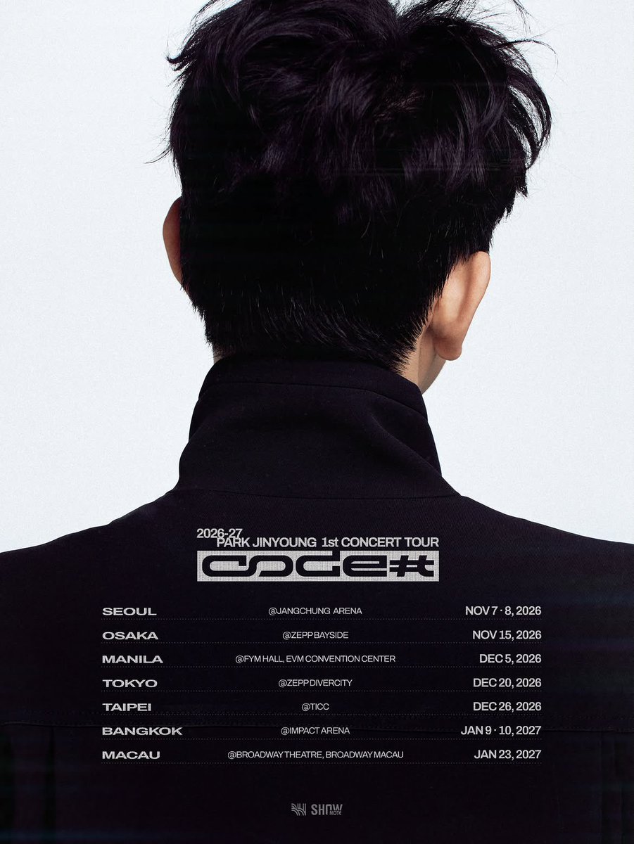 OT7Ahga's tweet photo. [📢] NOTICE

At last, Park Jinyoung will be holding his first solo concert! 🥹🧡 [CODE#] is set to have 7 stops, with a kickstart in Seoul 🔥

📍 Seoul - 11.7~8
📍 Osaka - 11.15
📍 Manila - 12.5
📍 Tokyo - 12.20
📍 Taipei - 12.26
📍 Bangkok - 1.9~10
📍 Macau - 1.23

#CODE_NUMBER @JINYOUNG #ParkJinyoung #Jinyoung #진영 #박진영 🍓