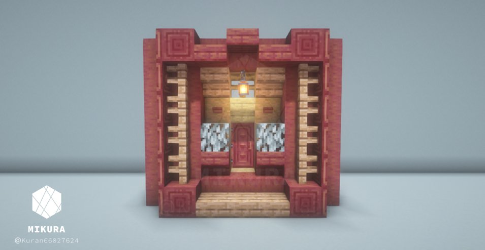 Kuran66027624's tweet photo. 装飾メモ（ドアのアイデア）
#minecraft建築コミュ #Minecraft #バニラ建築学部 #マイクラ https://t.co/8UYDifEUgL