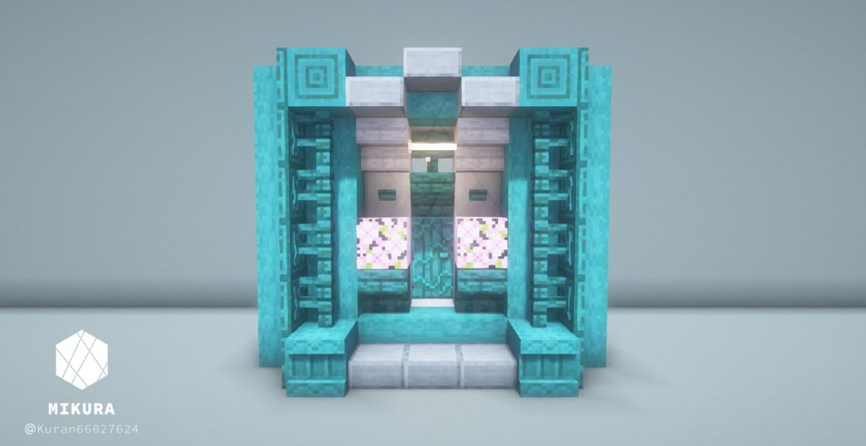 Kuran66027624's tweet photo. 装飾メモ（ドアのアイデア）
#minecraft建築コミュ #Minecraft #バニラ建築学部 #マイクラ https://t.co/8UYDifEUgL