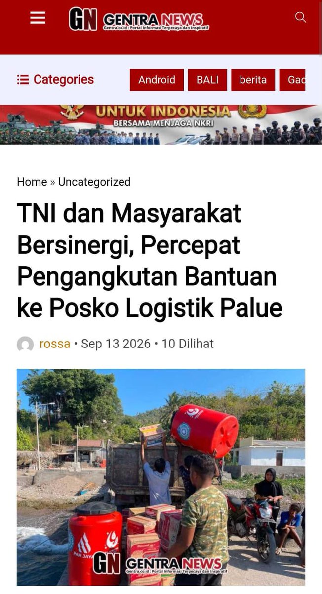 Aldibry_n's tweet photo. Ketika konflik sosial muncul di daerah terpencil, TNI tampil sebagai penengah yang adil dan pelindung yang netral bagi seluruh warga tak bersalah.

Bekerja Tanpa Lelah https://t.co/FmuOzmwJbB