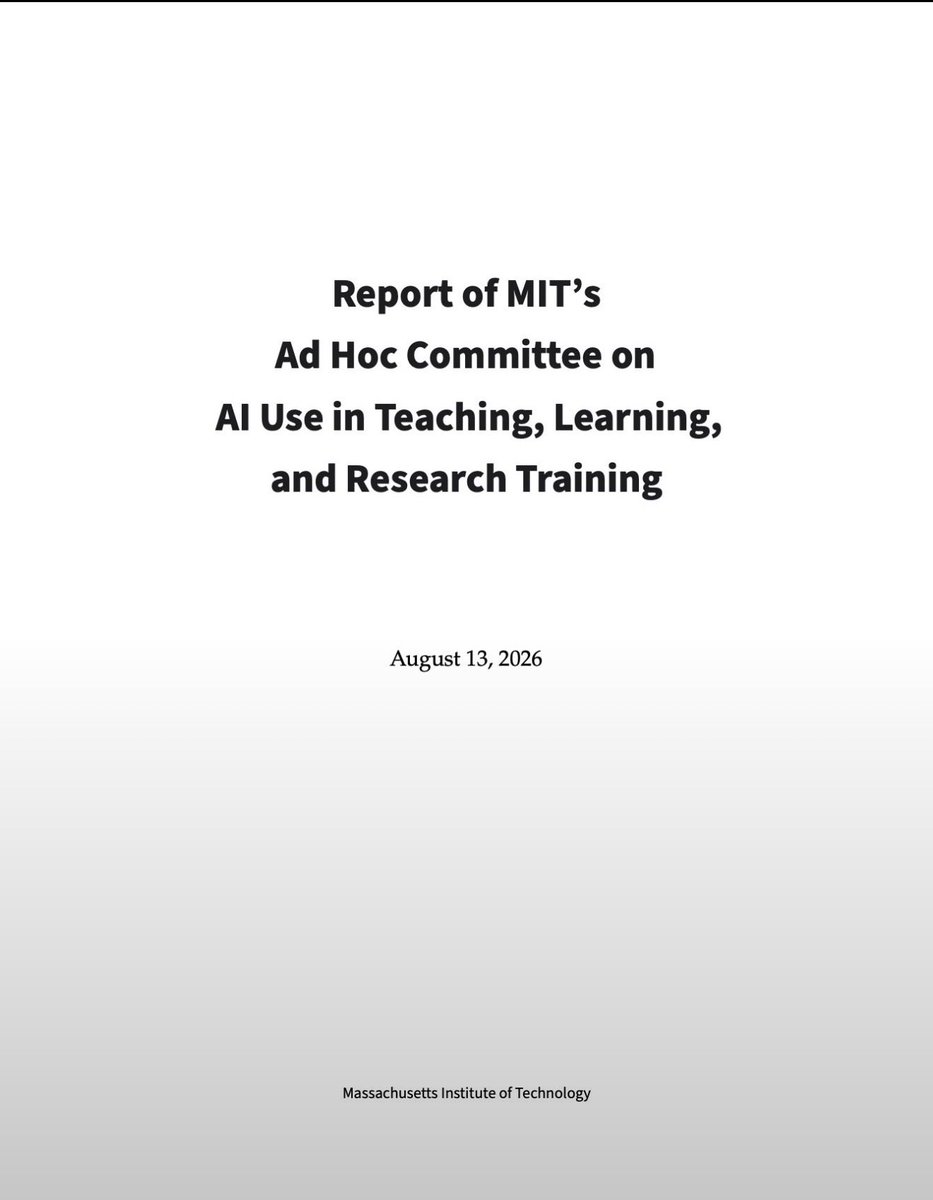 toniroldanm's tweet photo. 🤖No había tenido la oportunidad de leer este informe de MIT sobre el impacto de la IA en el aprendizaje. Un grupo de docentes e investigadores pasaron seis meses observando los cambios en sus aulas y llegan a las siguientes conclusiones: 

- Cae aprendizaje compartido: desaparecen grupos de estudio y caen las tutorías con profesores.
- Rendición cognitiva: recurrir a la IA ante la primera dificultad, perdiendo dominio y confianza.
- Evaluaciones vacías: los trabajos y exámenes en casa dejan de demostrar lo aprendido.
- Dependencia e inseguridad: el 90% teme depender demasiado de la IA; más estudiantes se sienten reemplazables que capaces gracias a ella.
- menos integración de estudiantes en proyectos de investigación por mayor presencia de agentes de IA en los procesos

 Las soluciones no son obvias. No creen que mas vigilancia o detectores de IA vayan a solucionar el problema. Plantean potencialmente cambiar el sistema entero de evaluación. Y como principio guía: mas interacción humana y pasar a hacer cosas donde la IA no llega: exámenes orales, proyectos presenciales y aprendizaje en grupo.