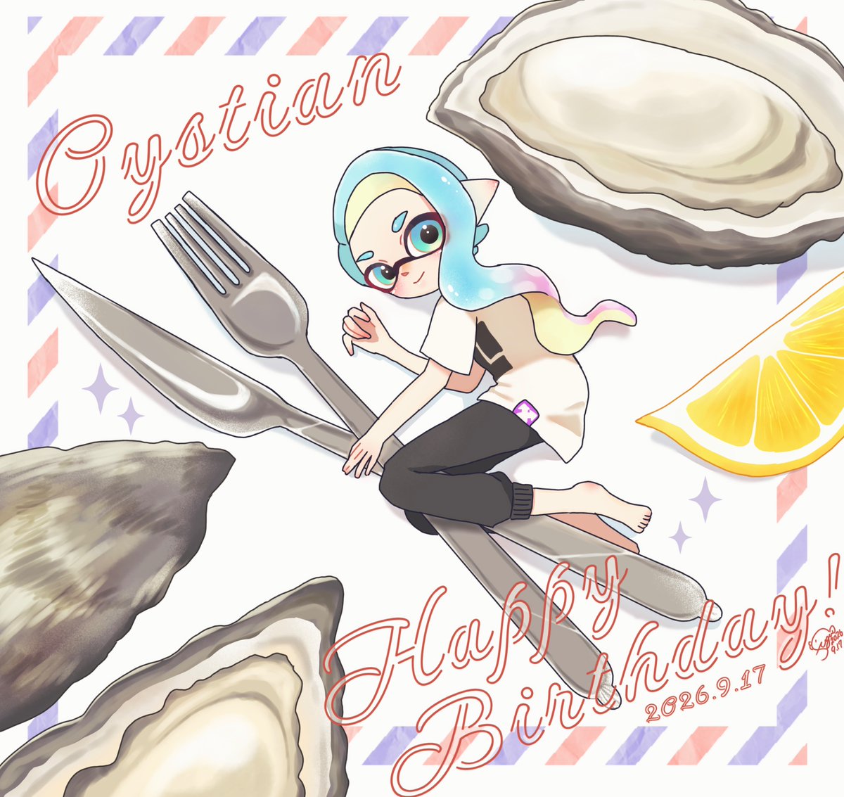 fugu_splatoon3's tweet photo. 大好きな絵師様の誕生日✨

おめでとうございます!!🦪🍋 https://t.co/m6tO0cSCVq