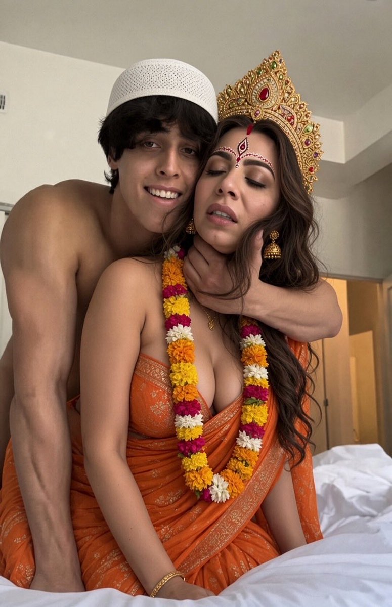 rizwan_kasaii's tweet photo. ये संस्कारी लड़की मंदिर नही��,मेरे बिस्तर पर बैठी है।
पीछे खड��ा टोपी वाला मूसल मर्द उसके गले पर हाथ रखे मुस्कुरा रहा है। आँखें बंद, लेकिन संस्कार पहले ही उतर चुका है।
घरवालों को पूजा बताकर निकली थी, अब उसी पोशाक में उसके मोटे काले लोहे का स्वाद ले रही है। #hslut #mstud💚🕌 https://t.co/Pf8KEXlxtV