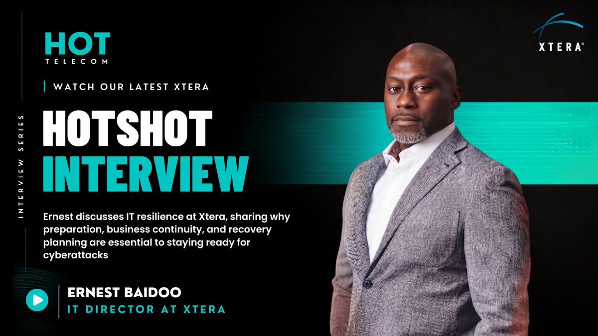 hottelecom's tweet photo. Watch Isabelle, on location at Xtera’s facility in Allen, Texas, as she meets with Ernest Baidoo, IT Director at Xtera.

Watch Ernest’s interview: https://t.co/Ivs0c1s3qU

#Xtera #HOTShot https://t.co/1HPputYiza