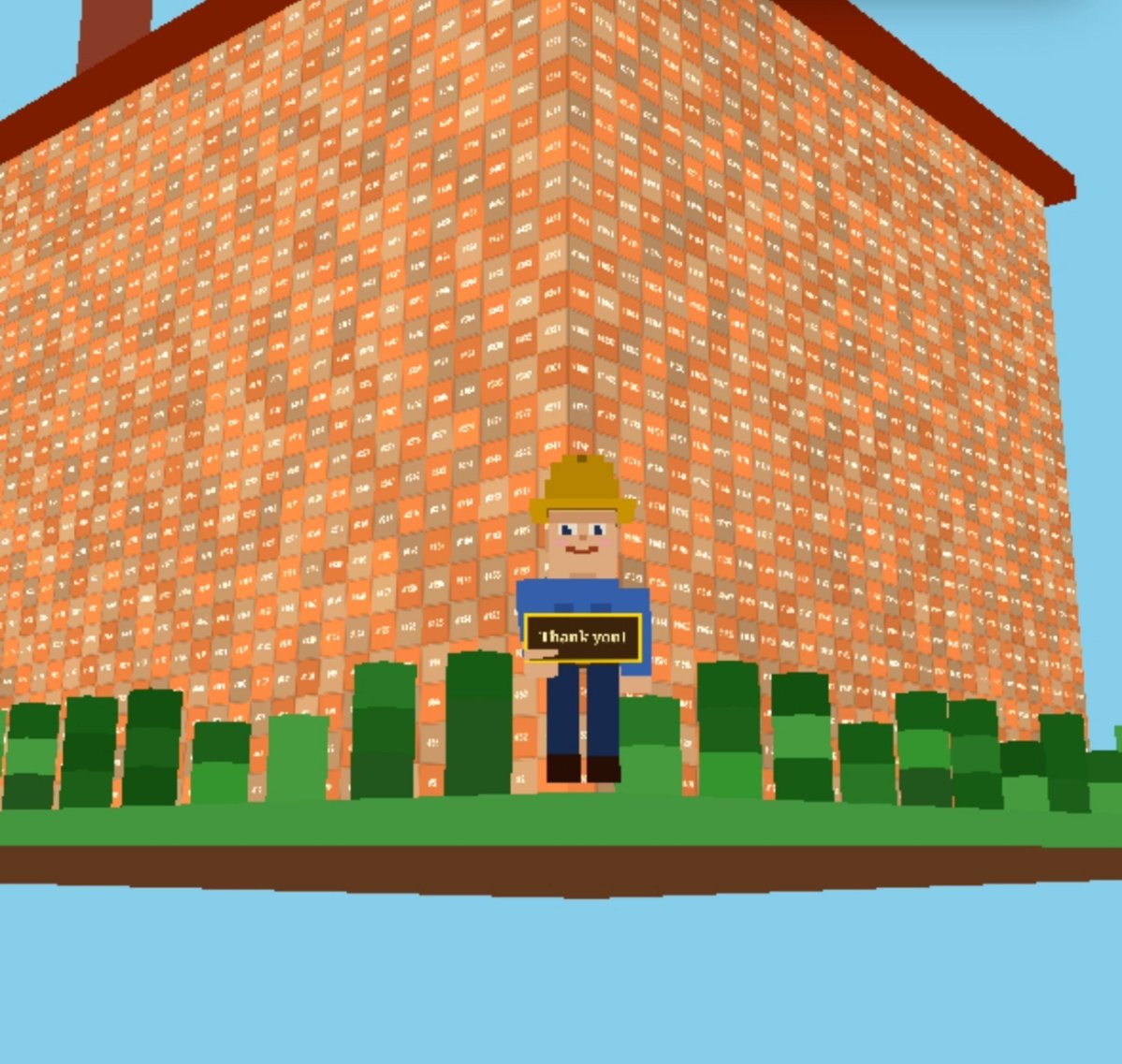 30kbrickhouse's tweet photo. #Day7 of selling online brick spaces to build an actual home. Progress: 0/3000 🧱

Hello everyone.

Unfortunately I have to share a photo instead of video because I am a the work and this is the best I could do. Anyways, I hope you will like this after yesterday's viral video lol https://t.co/yu33jZobqf