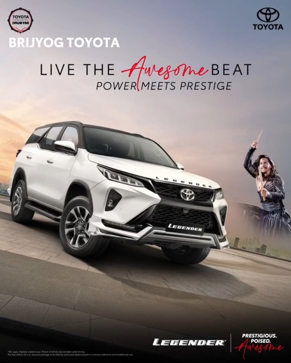 TimDrager2vj's tweet photo. रस्त्यावर निर्माण करा स्वतःचा दबदबा! Toyota Legender च्या बोल्ड डिझाईन आणि पॉवरफुल परफॉर्मन्ससोबत प्रत्येक प्रवासात करा दमदार एन्ट्री. शार्प ग्रिल, कॅटामरन स्टाइल रिअर बंपर आणि प्रीमियम पॉवरचा अनुभव घ्या. टेस्ट ड्राईव्ह बुक करा. https://t.co/IwO1BlGvJj