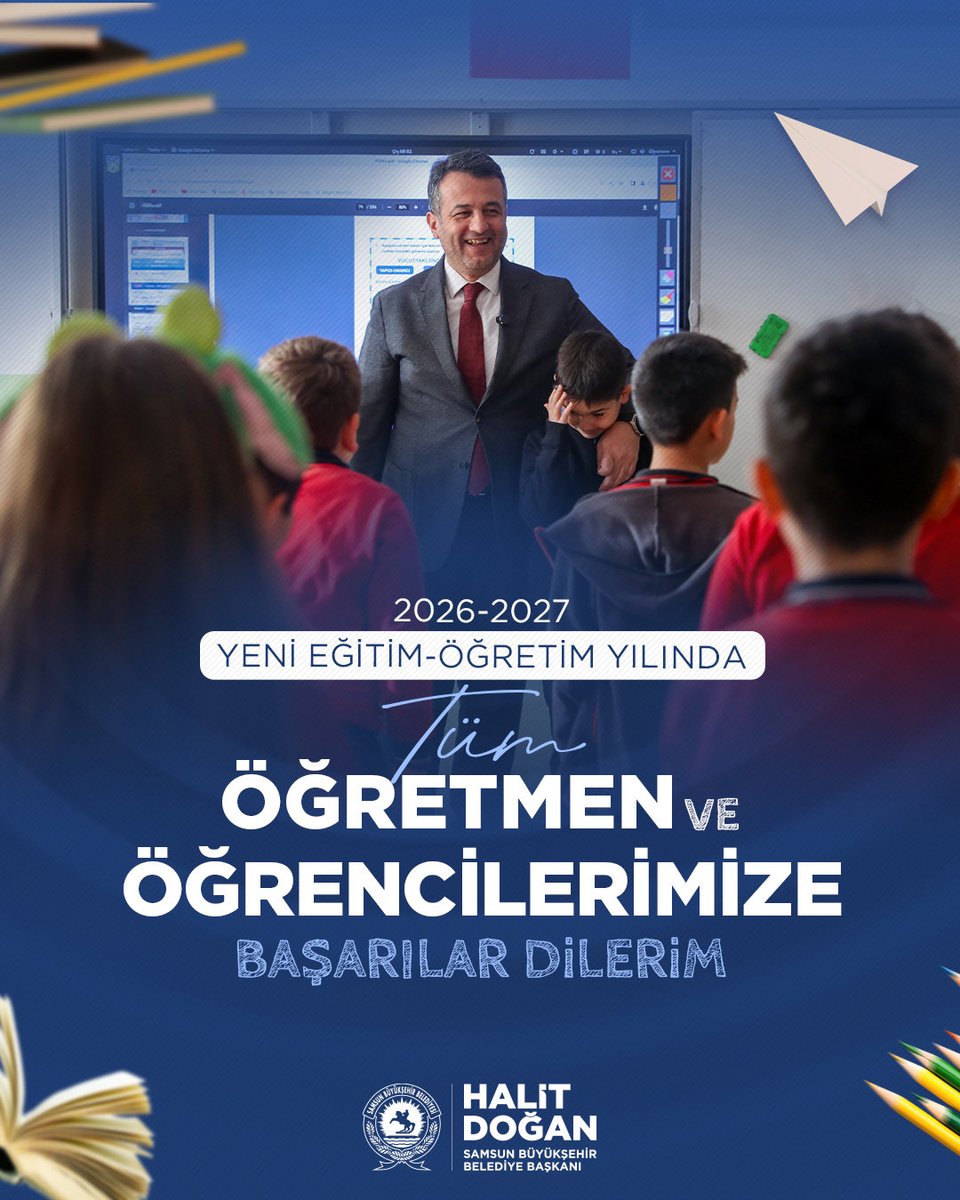halitdoganbsk's tweet photo. Bugün okullarımız yeniden çocuklarımızın neşesiyle doldu. 😇

Sevgili öğrencilerimiz ve kıymetli öğretmenlerimiz; ilk ders zilinin çalmasıyla birlikte başlayan yeni eğitim-öğretim döneminiz hayırlı olsun. ���

Bu yeni dönemin bolca öğrendiğiniz, güzel anılar biriktirdiğiniz ve emeklerinizin başarıyla karşılık bulduğu bir dönem olmasını diliyorum. 📚
#OkullarAçılıyor