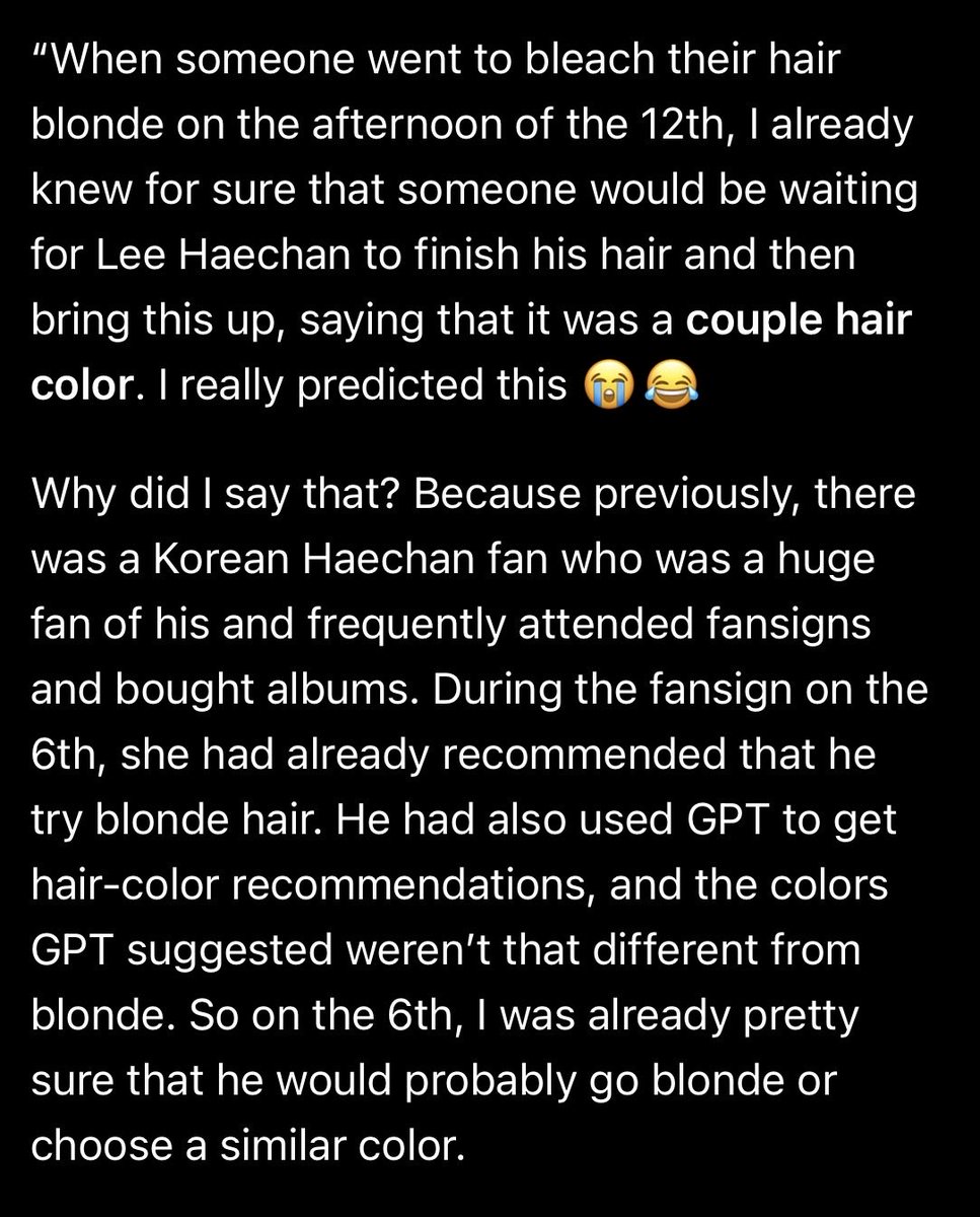 pelovecgssts's tweet photo. Jadi tuh beberapa fans udah menduga haechan bakal bleaching rambut,karena pas tanggal 6 sep di fansign ilichil ada fans yang nyaranin rambut warna ini,krn katanya hc kayak prince dan itu dari fans hc yah bukan karena hc tbtb pengen bleaching,kayaknya dia dengerin saran fansnya 😭 https://t.co/s6pOmcr6Iy