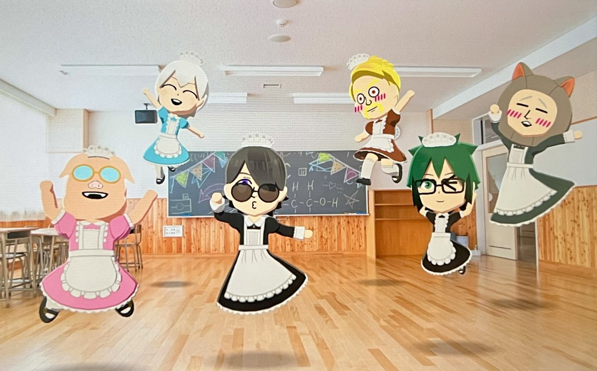 mh_eo1229's tweet photo. 丁度いい背景もあるし、撮っちゃうよねー(๑´ㅂ`๑)笑♡
寸劇にネコおじはいなかったけど、どうしても加入させたくて6人ver.も！𐤔𐤔
#ドズル社 #ぶっとびな祭 https://t.co/YVrkmV35i3