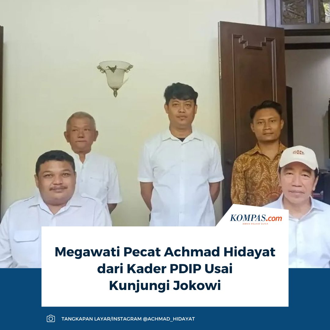 kompascom's tweet photo. Baca di sini: https://t.co/KdgBkiXCvY
DPP PDI Perjuangan memecat kader Surabaya Achmad Hidayat setelah bertemu Jokowi dan menyuarakan rehabilitasi keanggotaan Jokowi, yang dinilai sebagai pembangkangan dan pelanggaran disiplin berat.
~IQ #Megawati #kaderPDIP #124028878 https://t.co/gxUvFkgAEQ