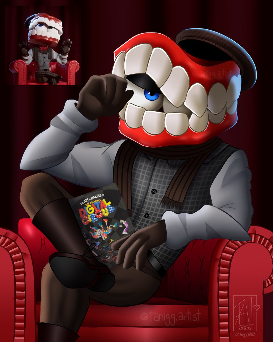 TaniGGArtist's tweet photo. ¿Saben? Este libro de arte de TADC no es sólo un libro cualquiera… tiene a Kinger 📕🎪🎬❤️‍🔥
•
#fanart #TADC #theamazingdigitlcircus #DigitalCircus #digitalcircusart #Caine #cainefanart #tadcartbook https://t.co/B7Fzdjh6mO