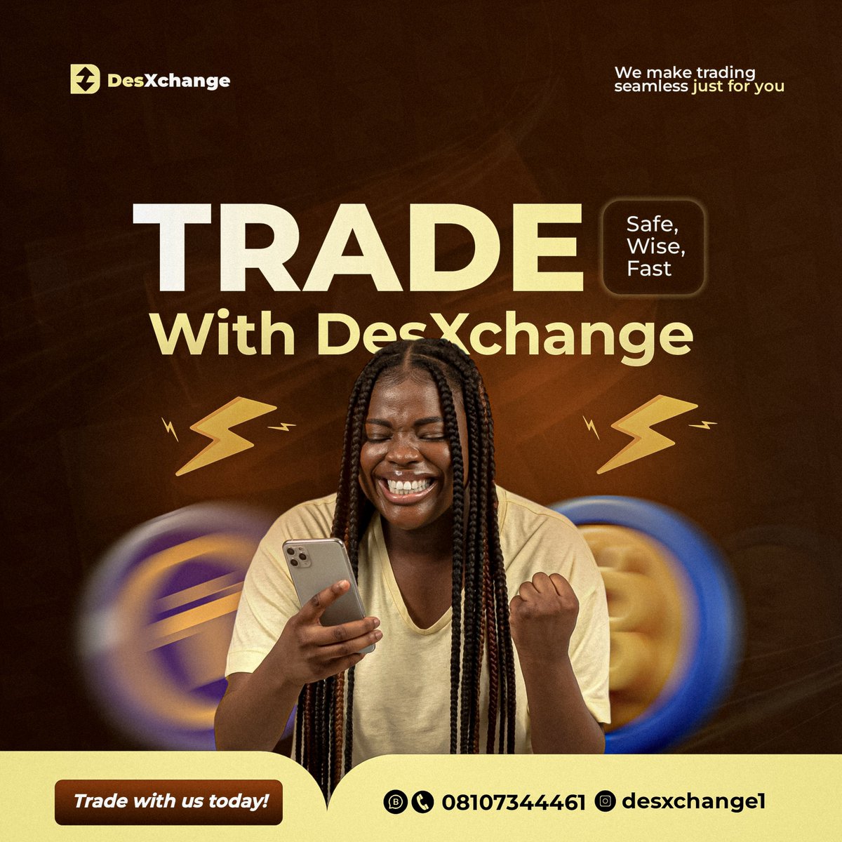DesXchange_'s tweet photo. 📈 Happy Monday 

Trade your Crypto Assets with Des💱
At DesXchange, we've got you covered with a seamless and secure crypto trading experience.

Trade all Crypto Assets with us at an amazing Rate. 

Contact us now: +2348107344461

#crypto #trading #naira #entertainment #naija https://t.co/l09e6vy9n9
