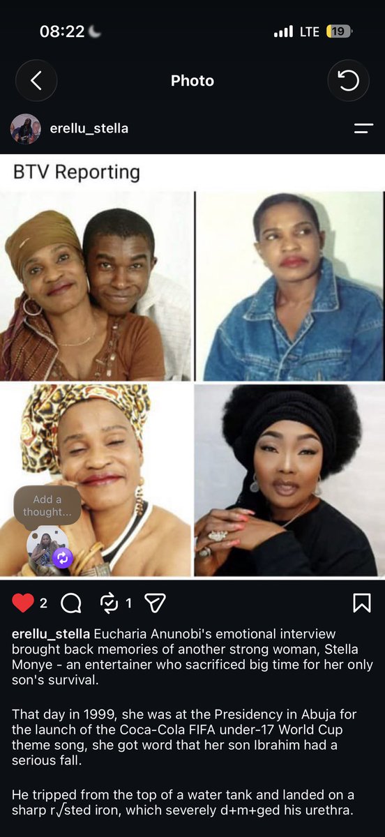 its_nyinee's tweet photo. My Aunty, the great songstress Stella Monye literally traded her career to be a caregiver for her son 💔

More music blogs need to pick up this story plsss. It’s almost like she never existed in music history and a complete erasure of her legacy 😔 https://t.co/El3KP0t4o4