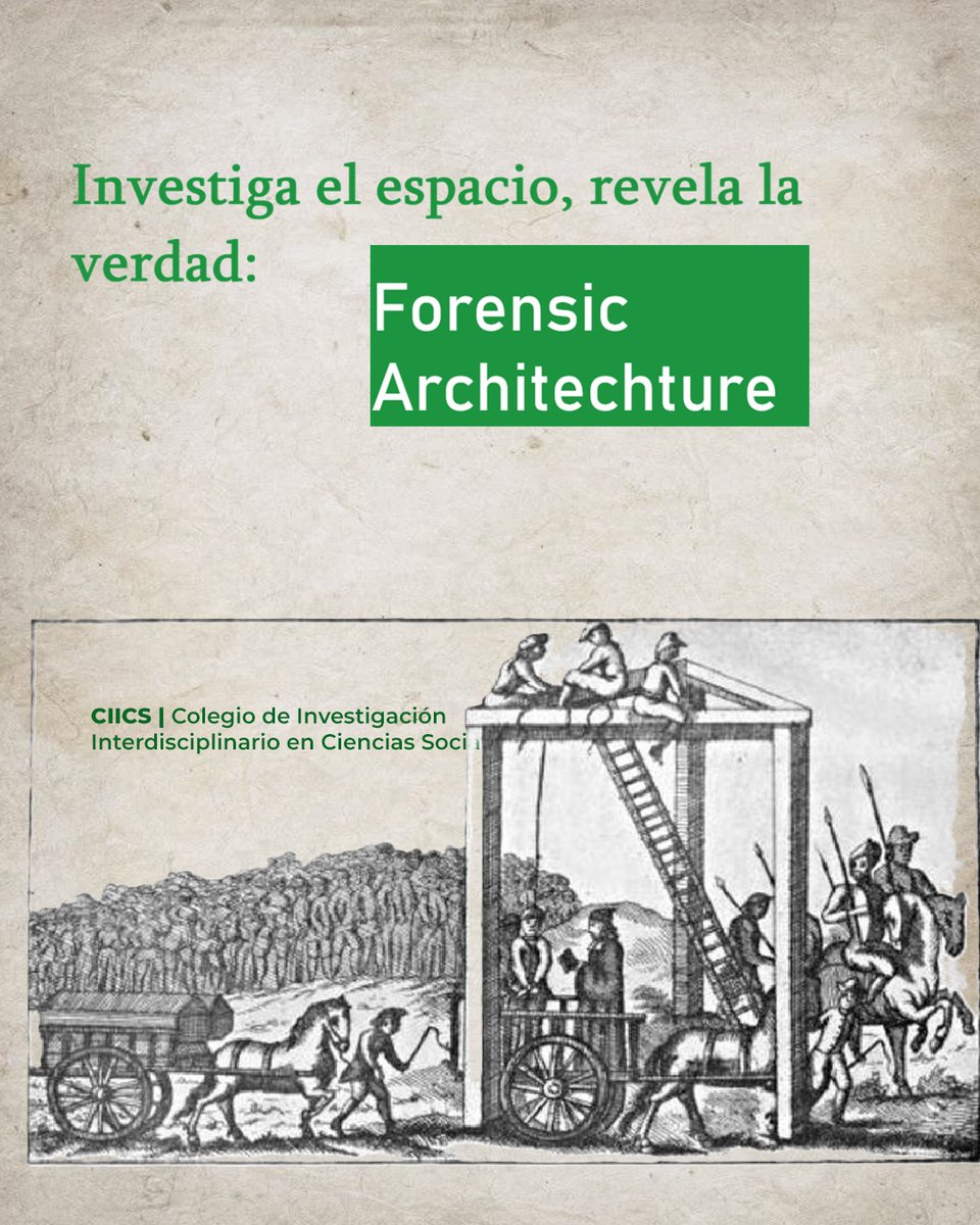 CIICS_AC's tweet photo. "Introducción a la Forensic Architechture" con el Dr. Donovan Hernández Castellanos.  Fechas: 17 y 24 de septiembre; 1 de octubre, de 12 a 14h.
Las inscripciones están abiertas en el whatsapp (52) 272 104 3709 y por este medio. https://t.co/bX0qPqKM4W