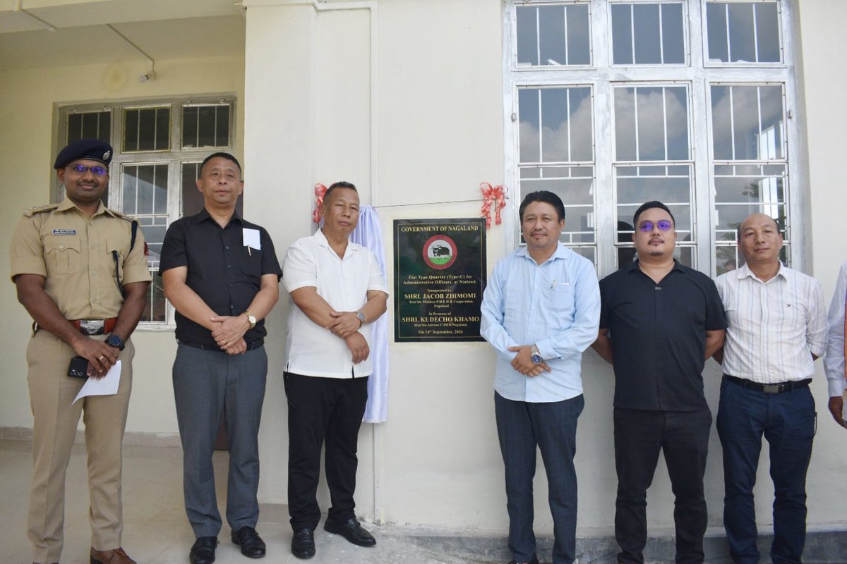 BJP4Nagaland's tweet photo. In a significant milestone for Niuland District, Hon’ble Minister of PHED and Cooperation Shri @jacob_zhimomi today inaugurated the Type-C Flat Quarter for Administrative Officers at Niuland District HQ in the presence of Hon’ble MLA & Advisor, CAWD, Shri @KudechoK.

Equipped with modern amenities, security and comfort, the facility will strengthen administrative efficiency and enhance public service delivery. Congratulations to the people of Niuland on this landmark achievement.

@BJP4India @NitinNabin @blsanthosh @anilkantony @YepthomiBen @YanthungoPatton @AbhayGiriBJPMP