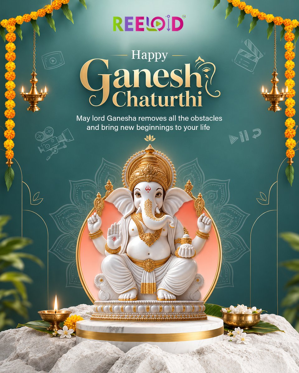 reeloidapp's tweet photo. May every new beginning come with a beautiful story✨❤️
May Bappa bless you with happiness, success, and the courage to chase your dreams.

Ganpati Bappa Morya! 🐘🪔

#GaneshChaturthi #MicroDramas #ReeloidOTT #BestOTTPlatofrm #Trending

[ Ganesh Chaturthi Wishes | Micro Dramas | https://t.co/LxT0U74Sdt