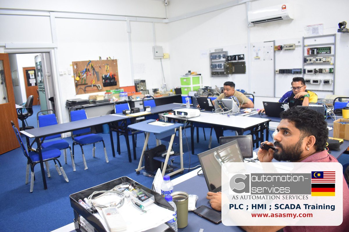 AutomationMy's tweet photo. Learning by doing on real Omron hardware β C Series PLC + NB HMI. Book your team's session today. WhatsApp +60102443914 #PLCTraining #Automation #Skudai #ASASMY https://t.co/kPakQAgIBT