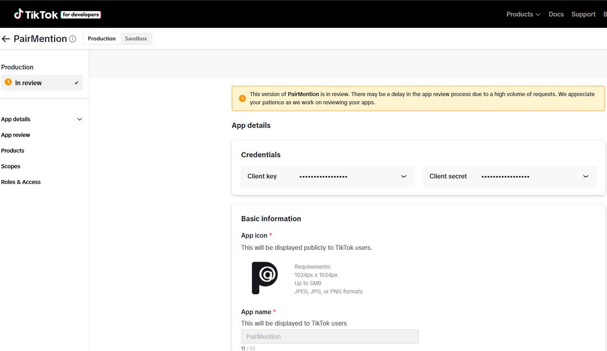 PairMention's tweet photo. Sign-in status:

TikTok: submitted, still in review on their side.
YouTube and Instagram same, waiting on Google and Meta to approve.

Launching coins on all three works today. Claiming opens the moment each one clears. Shouldn't take long. https://t.co/OJvACzCsD1