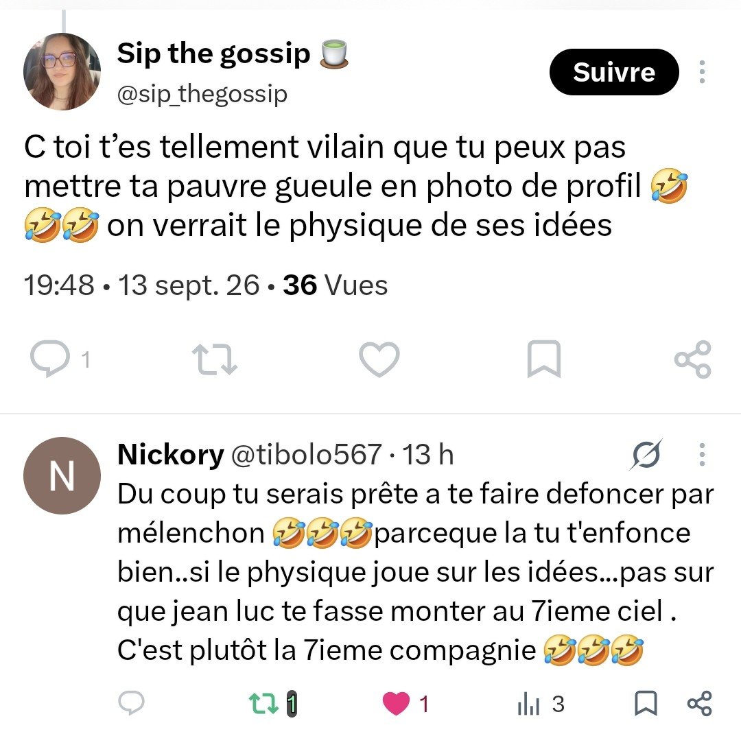 KerstR71's tweet photo. Le courage de ses idées, déjà je suis une femme et ça se voit, francaise et digne, j'affiche mes idées dans mon profil que tout le monde peut voir, contrairement à toi je n'ai pas besoin de gueuler et d'insulter pour être remarquée.  Enfin, je ne bloque pas les réponses 😉😘 https://t.co/7VDxd1opqv