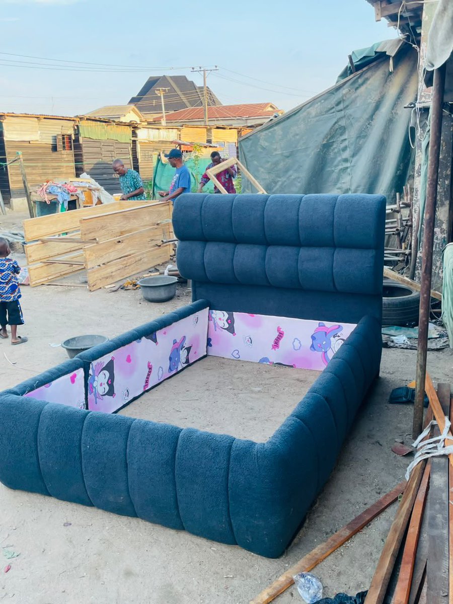 Whykaybe1's tweet photo. This week is going to be fruitful,This what I do .4ft by 6 ft boucle bedframe call on me to make furnitures for you https://t.co/z86VvfQcx4