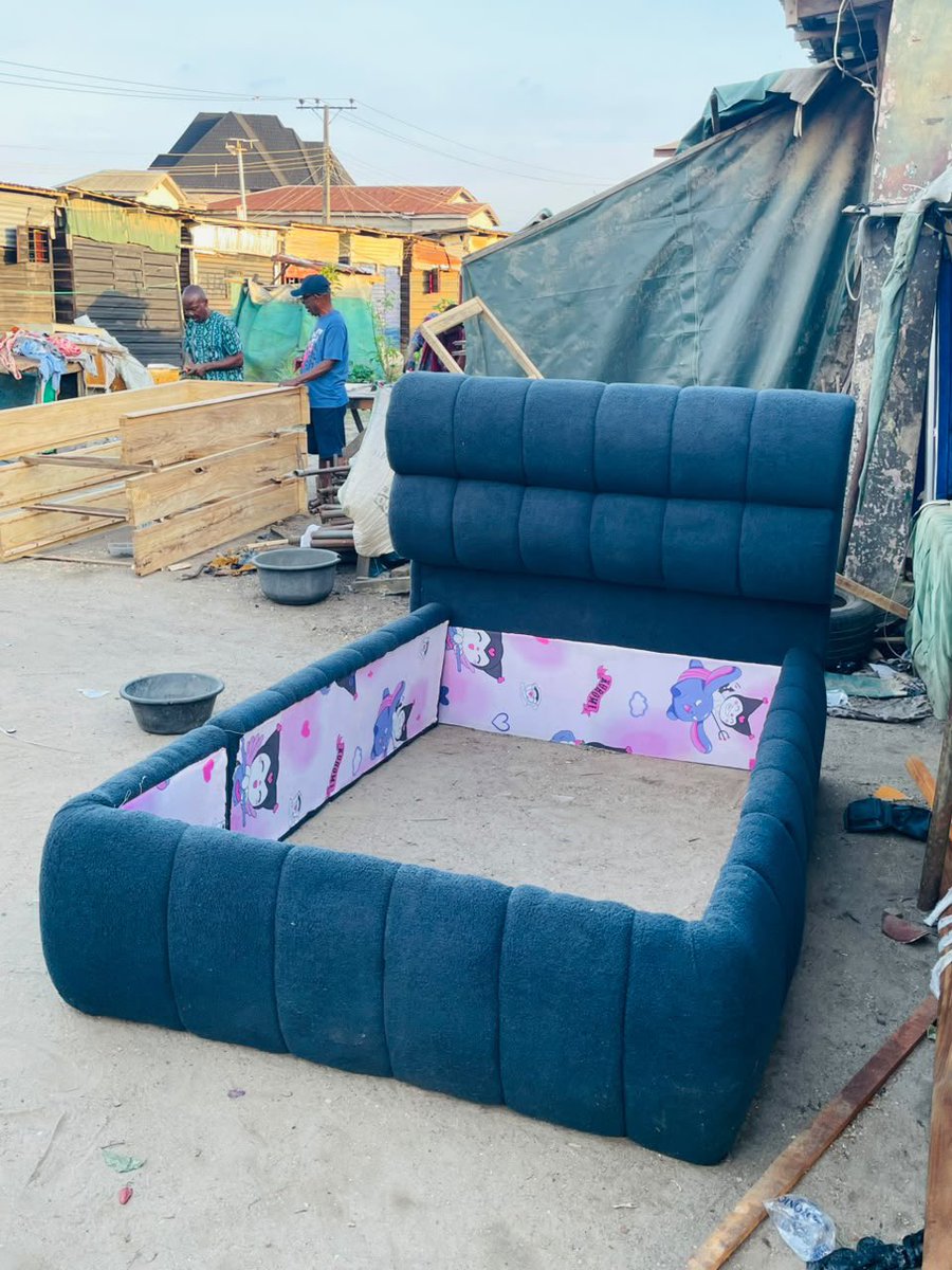Whykaybe1's tweet photo. This week is going to be fruitful,This what I do .4ft by 6 ft boucle bedframe call on me to make furnitures for you https://t.co/z86VvfQcx4