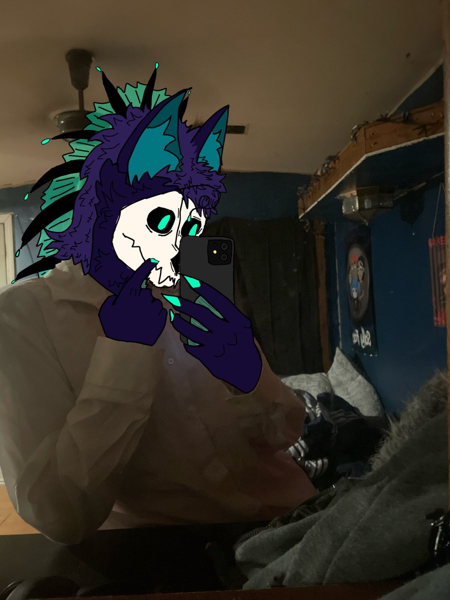 UrLocalSkulldog's tweet photo. Rare post from yours truly <3 (im trying to practice more and decided to draw my sona over myself) https://t.co/Hz7utmjOkH