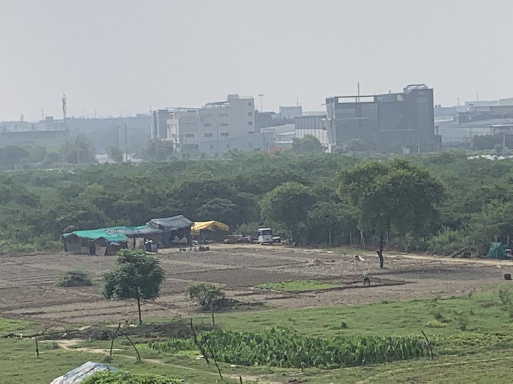 sachin0505's tweet photo. @noida_authority  hello @CeoNoida this is empty green area next to Elite golf greens society, sec 79 , this area has been illegally enchrcohed by illegal 
Migrants ,look at the huts now they r 5-6 . It started with one hut @dmgbnagar https://t.co/j5LGovl68L