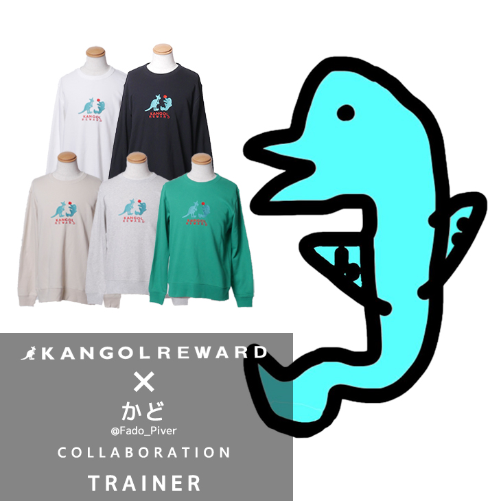 KANGOLREWARD's tweet photo. かどさんとのコラボアイテムが本日17時より受注予約開始しました🐬
今回のコラボはトレーナー、トートバッグ、ネックレスをリリース⚡
こちらのアイテムは【男女兼用アイテム】となります🛒
詳細・ご購入はコチラ🎁
https://t.co/8qhi2Y0I0F
#KANGOL #KANGOLREWARD #KGRW #カンゴール #かど　  
@Fado_Piver