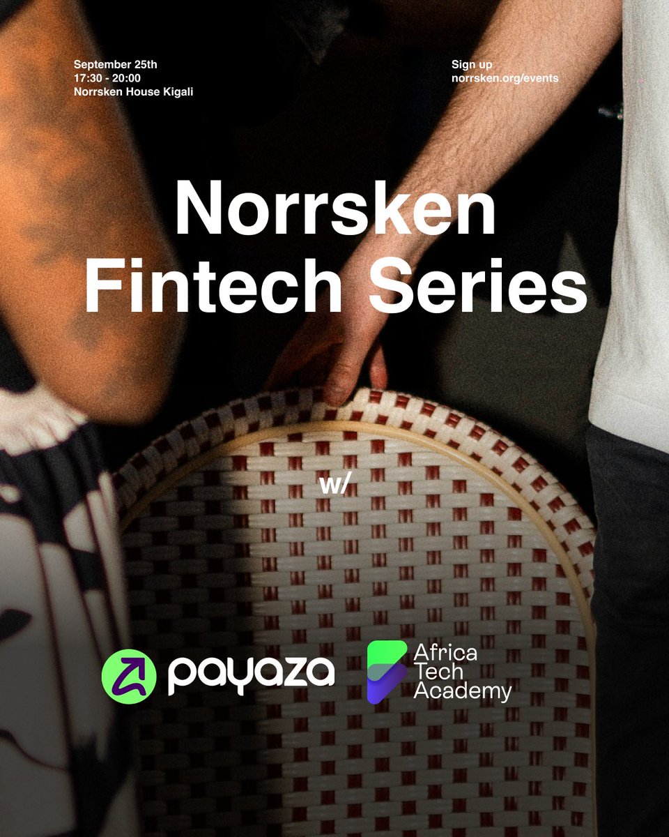 norrskenEA's tweet photo. Join us for an evening of frank talk with our friends from @mypayaza &amp; Africa Tech Academy on where the financial technology stack in East Africa is headed and how you can be part of the forces shaping that future for good.

RSVP here: https://t.co/1dJwt0LZKd https://t.co/prlpenyswR