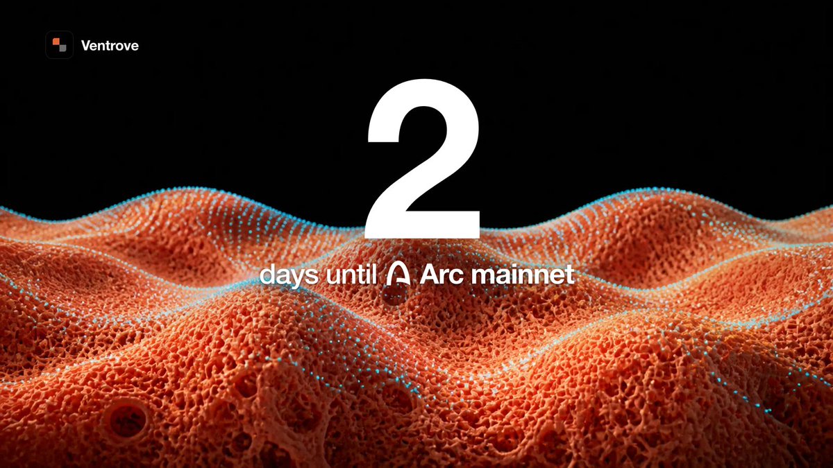 VentroveHQ's tweet photo. 2 days until @arc mainnet.