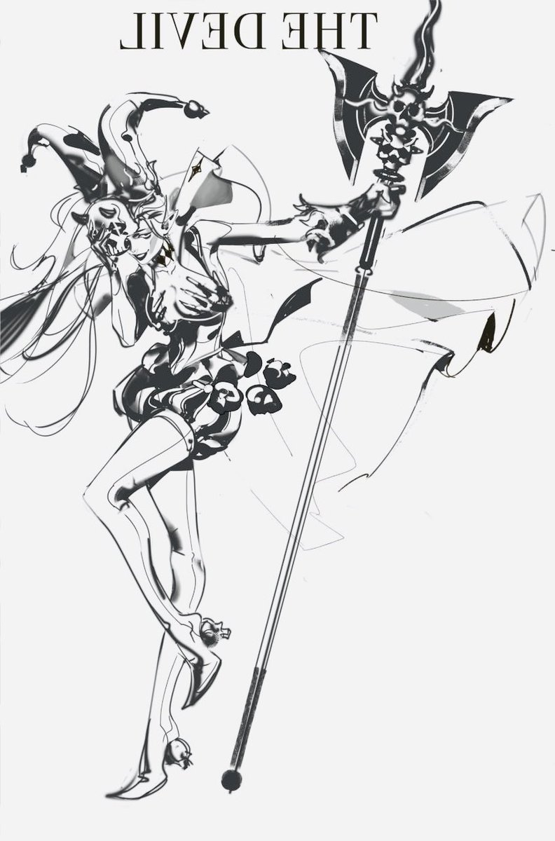 workerw0rm's tweet photo. @Kayolid Hmm let me think! I ve done initial sketch in 1,5h, then did color pass (~2,5) and did a render pass -mainly on head area (~5h) and like 1hr of fixing problematic areas: like deleting some lines or liquifying shapes for  a bit cleaner silhouette https://t.co/eMJHwOoMR5