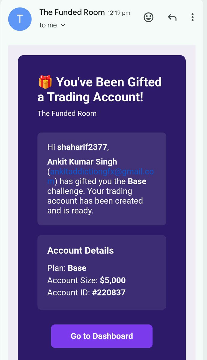 rifShah2's tweet photo. Ankit Bhai, account mil gaya! ❤️🔥
Ek baar phir dil se Thank You for making this giveaway possible. 🙏
Aapki wajah se mujhe ye opportunity mili, aur honestly main iske liye kaafi excited hoon. 🫶📈Ab baari hai is opportunity ko results .........
@thefundedroom @ProfessorAnkit_ https://t.co/gWQOs0uvnm