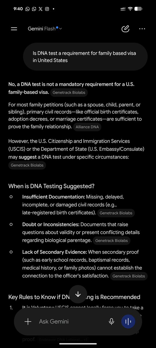 adelekeayo09's tweet photo. @renoomokri @ChidiOdinkalu Sometimes, being eloquent can make you think someone is saying the truth, even when their assertions are false. While it's true that consular officers may suggest a DNA test as a secondary document for an application, it is not a mandatory requirement for a family-based visa. https://t.co/xZVfBlRKZE