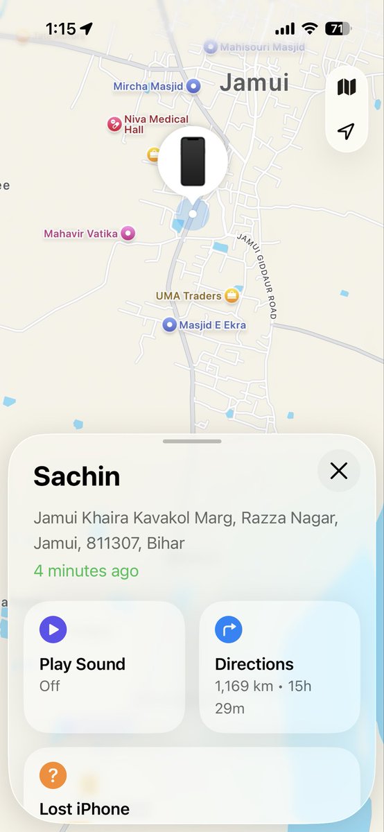 nonsocia_l's tweet photo. Update: My stolen phone has been switched ON again. Kindly look into this and help trace/locate the device. @JamuiPolice @DmJamui @District_Jamui @noidapolice @samrat4bjp @Uppolice @dgpup https://t.co/cAlHaMwwbC