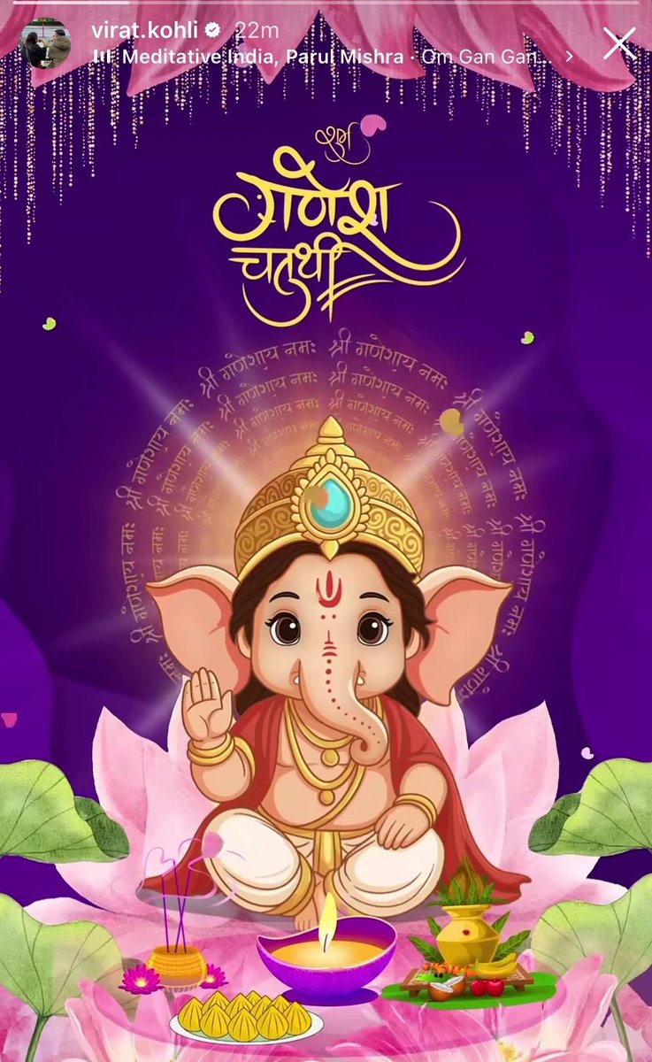 Vkohlic18's tweet photo. Kohli saab never missed to logging into insta to wish us on our every festival ❤️ https://t.co/w5HuYyBkhw