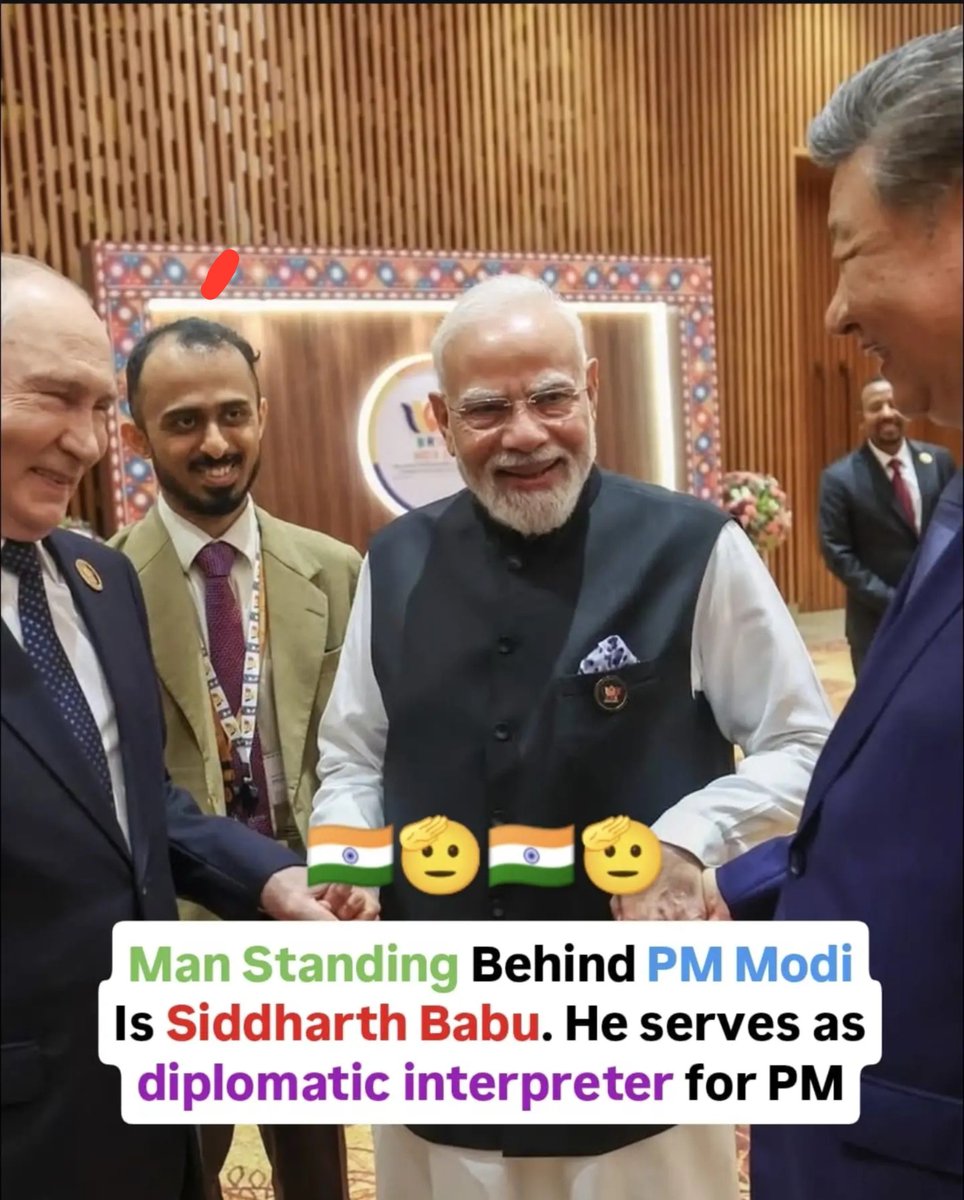 gargashishji's tweet photo. Man of the match of the BRICS Summit @MEA siddharth babu ! The finest officers .  I me too much impresse to this young officers. @MEAIndia @DrSJaishankar sir please give him some very special award! 🙏 https://t.co/vL6zMvct6K