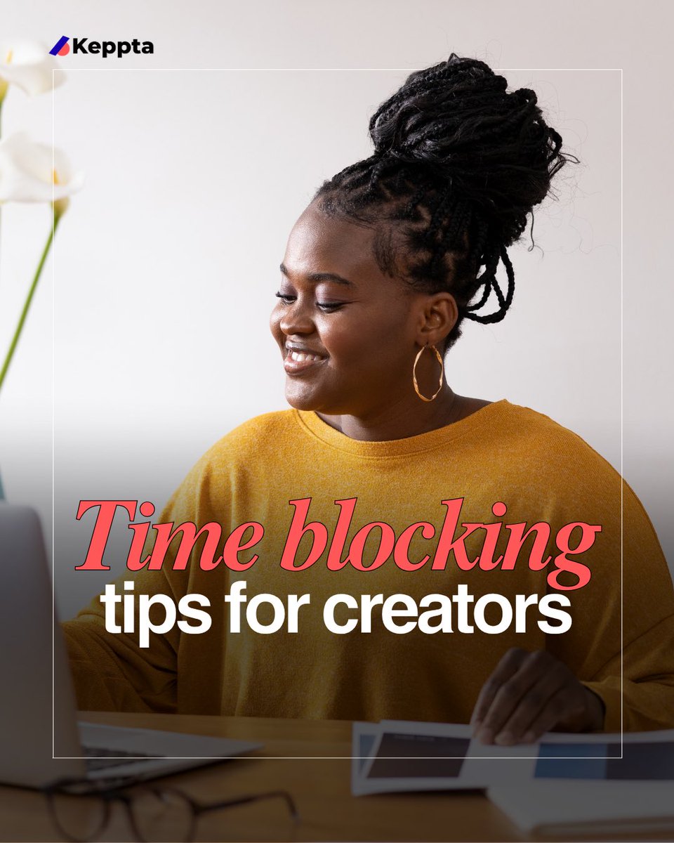 usekeppta's tweet photo. Running your business can feel like everything needs your attention at once 😅

Time blocking helps you give the right tasks the right time, stay focused and avoid burning yourself out.

Create. Sell. Grow. One block at a time.

#usekeppta #creatoreconomy #onlinesellers #smallbusiness #productivity #digitalbusiness