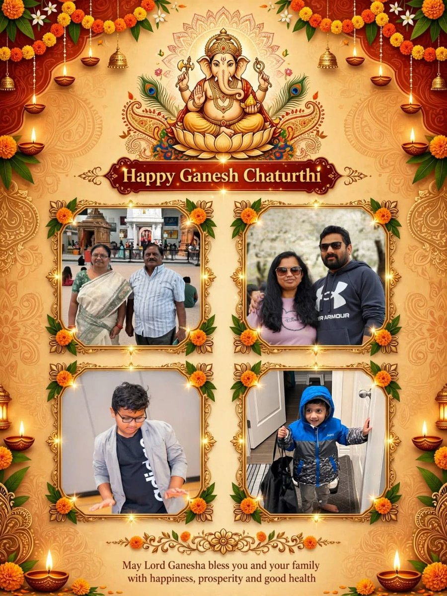 PadhiRao's tweet photo. @SandeepPoundrik Wishing you and your family members a very happy Vinayaka Chaturthi https://t.co/lycDFJvets