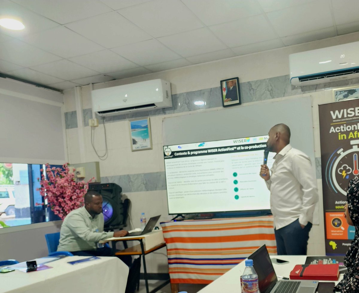 agence_anm's tweet photo. 🔴 HAPPENING NOW | WISER Action First en Afrique – Djibouti 🇩🇯

�� Région de Tadjourah

Présentation du projet WISER Action First, de son programme et de ses principaux objectifs, avec un focus sur les résultats attendu
#WISER #WISERAfrica #Tadjourah #Météorologie  #EarlyWarning https://t.co/roFXuZ6CSv