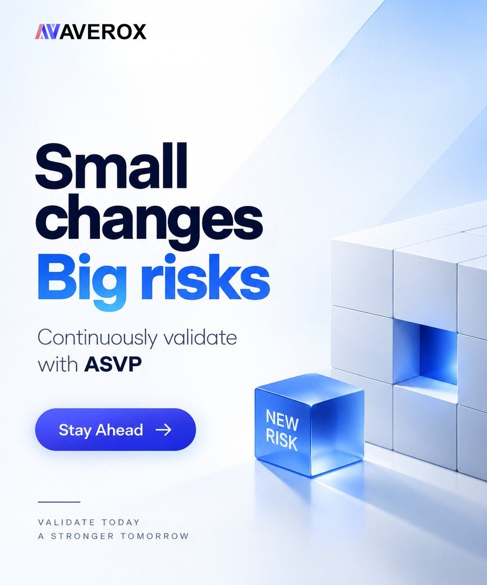 Averoxinc's tweet photo. Small changes can create big security gaps. Your defenses should evolve as fast as your environment does.
Continuously validate. Detect new exposure. Stay ahead.
Validate your security continuously with https://t.co/7qGp5fUNL1
#CyberSecurity #SecurityValidation #ASVP https://t.co/aU0MQaVEpU