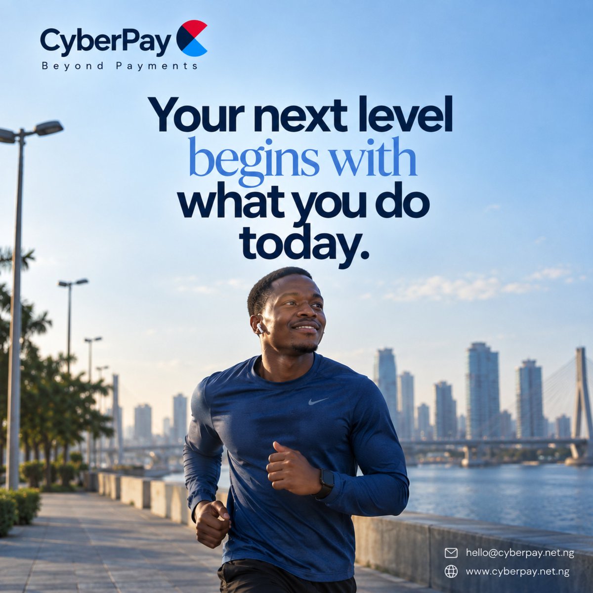 CyberPaynaija's tweet photo. Your next level begins today!
Happy Monday from CyberPay!
#MondayMotivation https://t.co/N7FQxeCKkh