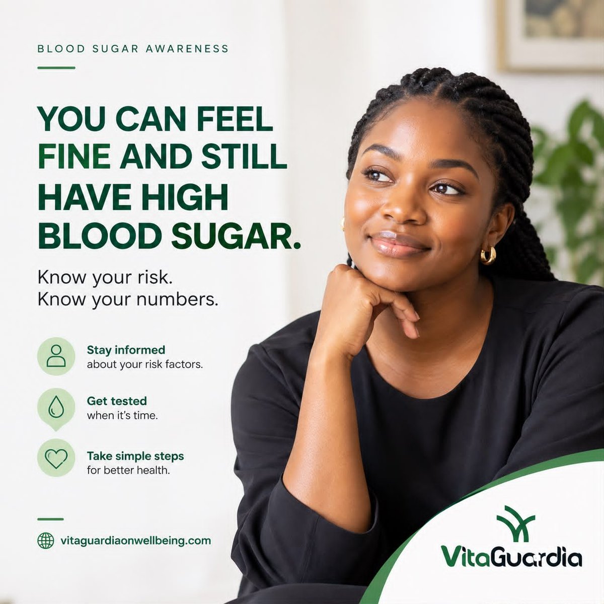 VitaGuardia's tweet photo. You can feel fine and still have high blood sugar.

Type 2 diabetes can develop gradually with few or no noticeable symptoms.

Know your risk. Know your numbers. Take action when it matters.

📖 Read more: https://t.co/m3T4oV6wuu

#VitaGuardia #DiabetesAwareness https://t.co/BZylrQ1psi