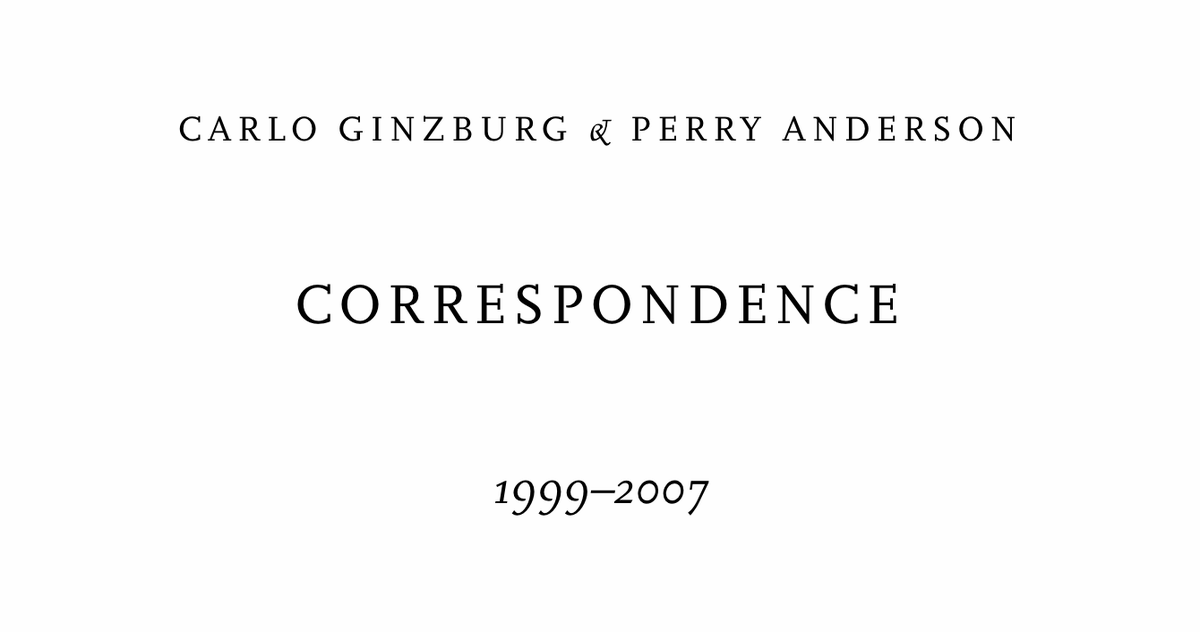 flr_louis's tweet photo. La correspondance Carlo Ginzburg / Perry Anderson à découvrir dans la dernière livraison de la NLR

https://t.co/4hLVBHsDq4 https://t.co/FDHoJKtXR0