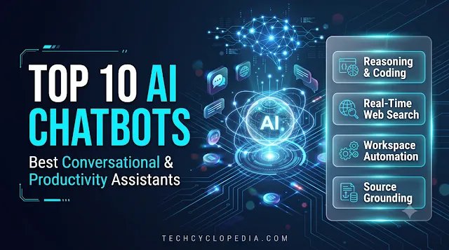 techcyclopedia's tweet photo. Stop using one AI tool for everything.
From Perplexity's cited research to Cursor's automated coding and Claude's long-form writing, modern workflows require dedicated AI tools.  
Here are the top 10 AI tools ranked and compared:
https://t.co/SaQHGHxTds

#top10 #AI #Chatbot #Tech https://t.co/xfwu7MtRXo