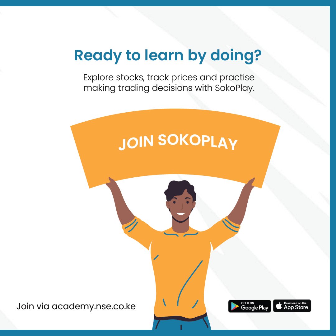 AgilebizKE's tweet photo. Ready to practice? Learn, play, and build your trading confidence with SokoPlay no real money, real skills.
Join via https://t.co/An9Ht8SMlI
#SokoPlay #NSEKenya #LearnPracticeTrade #InvestInYourself #StockMarketBasics https://t.co/lgnDTSCfUX